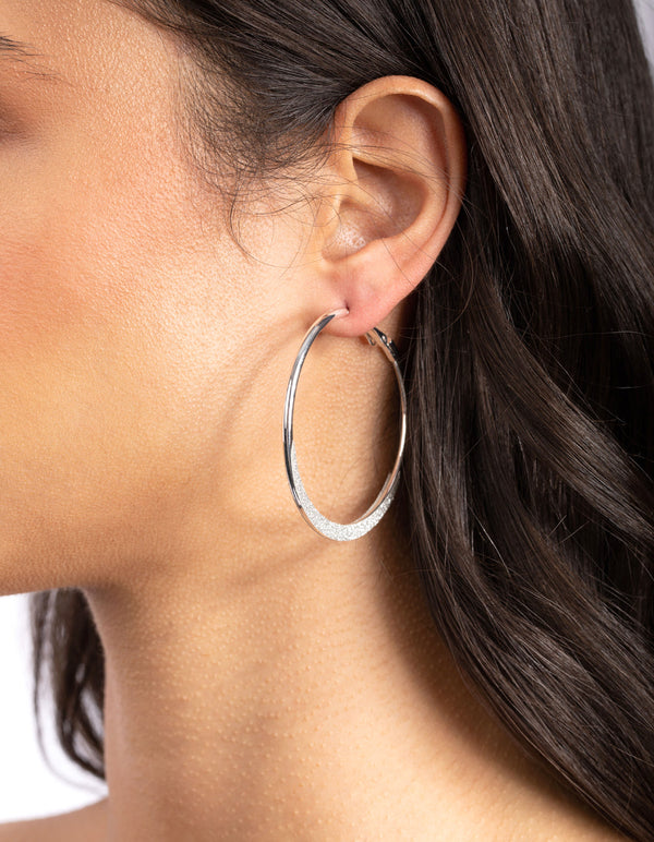 Medium Size Sterling Silver Hoop Earrings - Swan – Meraki Lifestyle Store